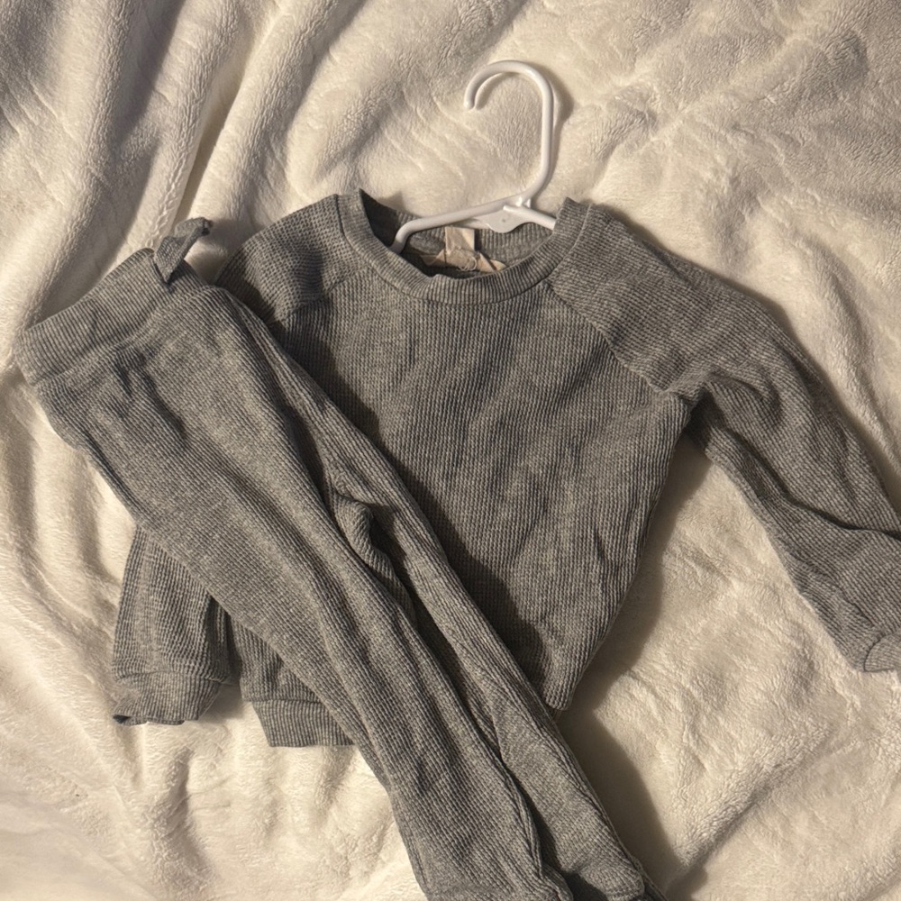 Burt's Bees Baby Gray Ribbed Knit Top